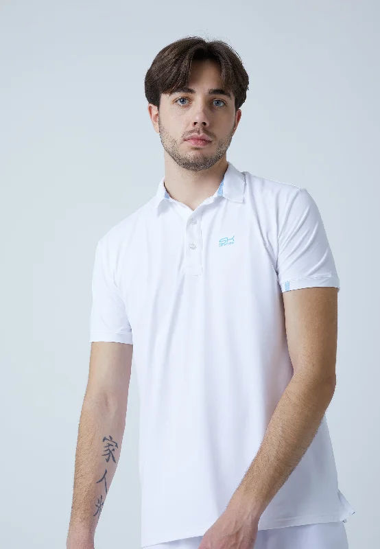 Tennis Poloshirt Herren & Jungen, weiß