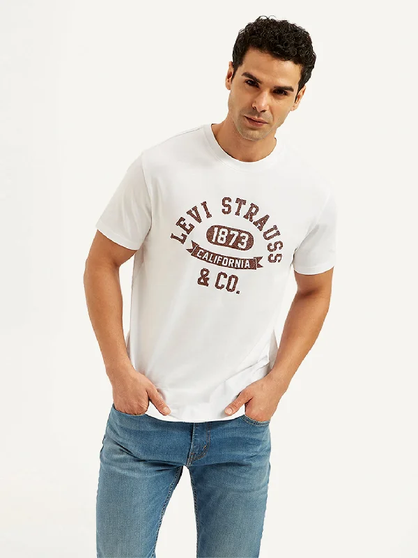 Men's Typographic Print Slim Fit T-Shirt