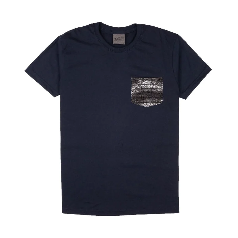 Pocket Tee (Navy + Slub Sashiko Denim)