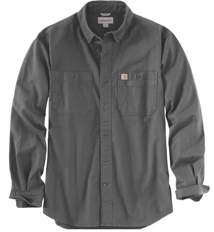 Men's Rugged Flex Relaxed Fit Midweight Canvas Long-Sleeve Shirt