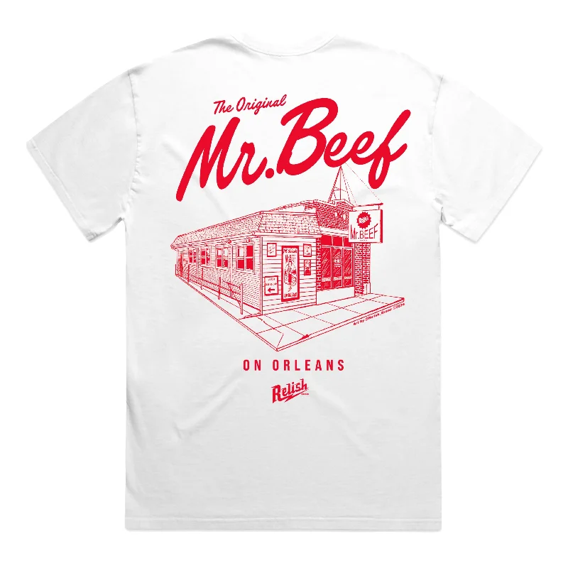 Mr. Beef X Relish Collab - The Original Beef - Garment Dyed - White