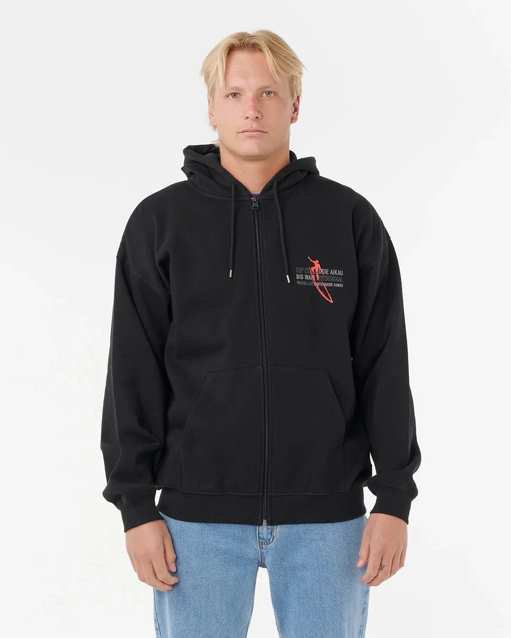 Eddie Would Go Zip Hoodie in Black