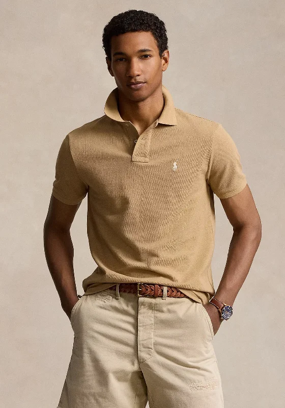 Ralph Lauren Classic Mesh Polo Shirt, Tan