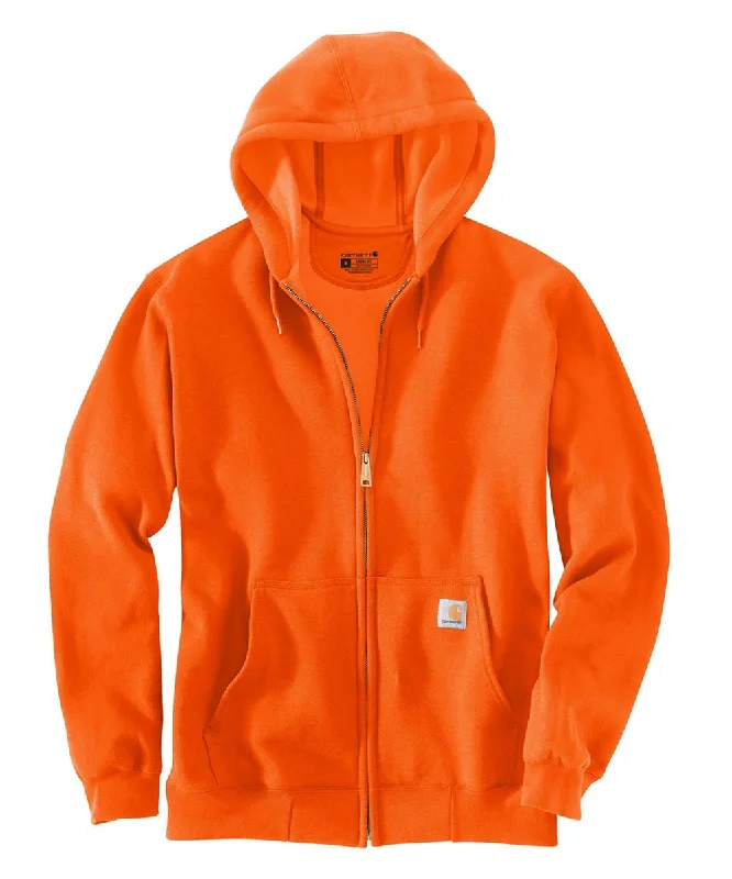 Carhartt Men’s Midweight Zipper Hooded Sweatshirt - Bright Orange