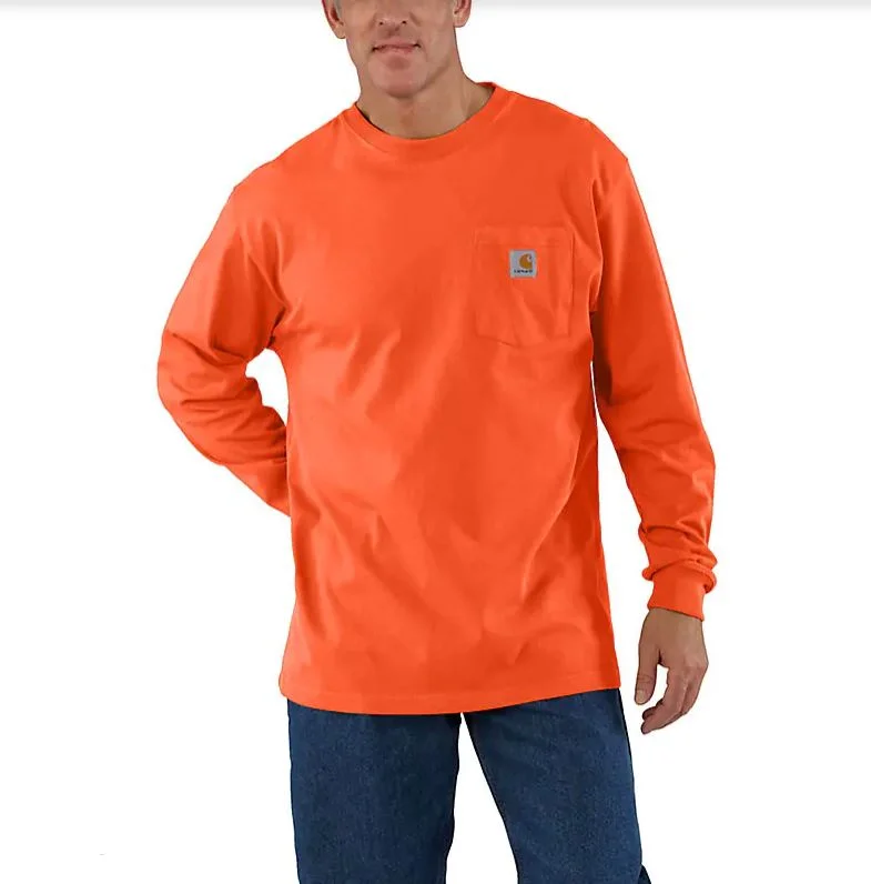 Men's Workwear Long Sleeve Pocket Big T- Shirt