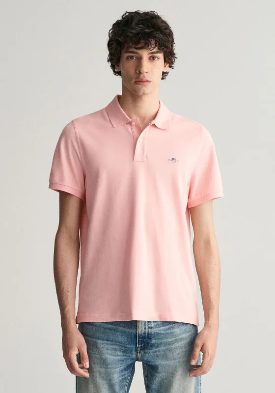 Gant Shield Pique Polo Shirt, Bubblegum Pink