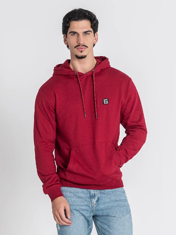 Burgundy GK Plaque Hoodie