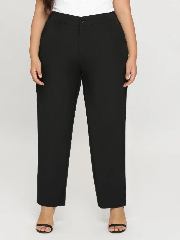 Weekend Specials to Enjoy Elastic Waist Straight Pants