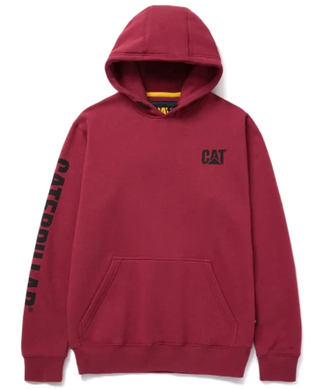 CAT Trademark Banner Hooded Sweatshirt - Brick