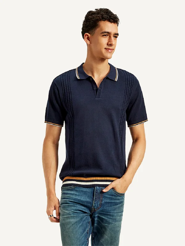 Men's Striped Slim Fit Polo T-Shirt