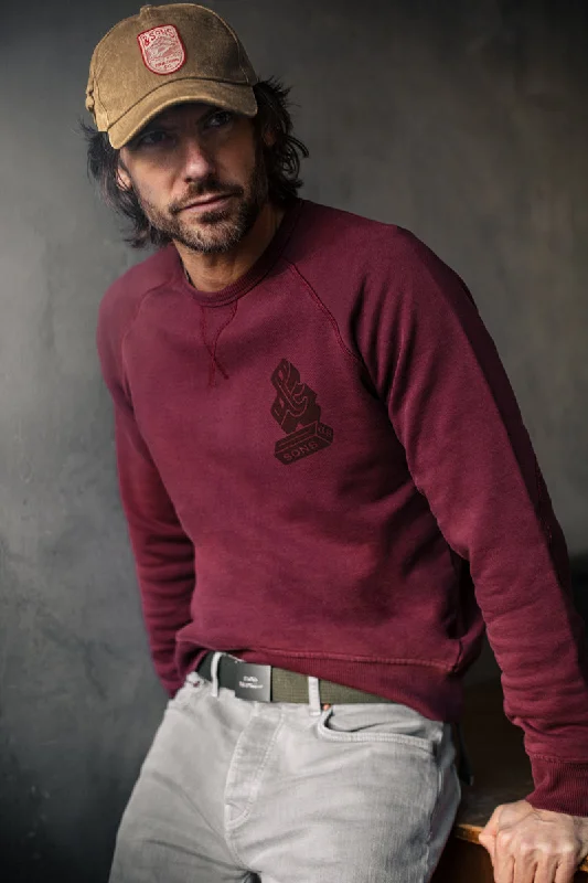 &SONS Original Logo Sweatshirt Maroon