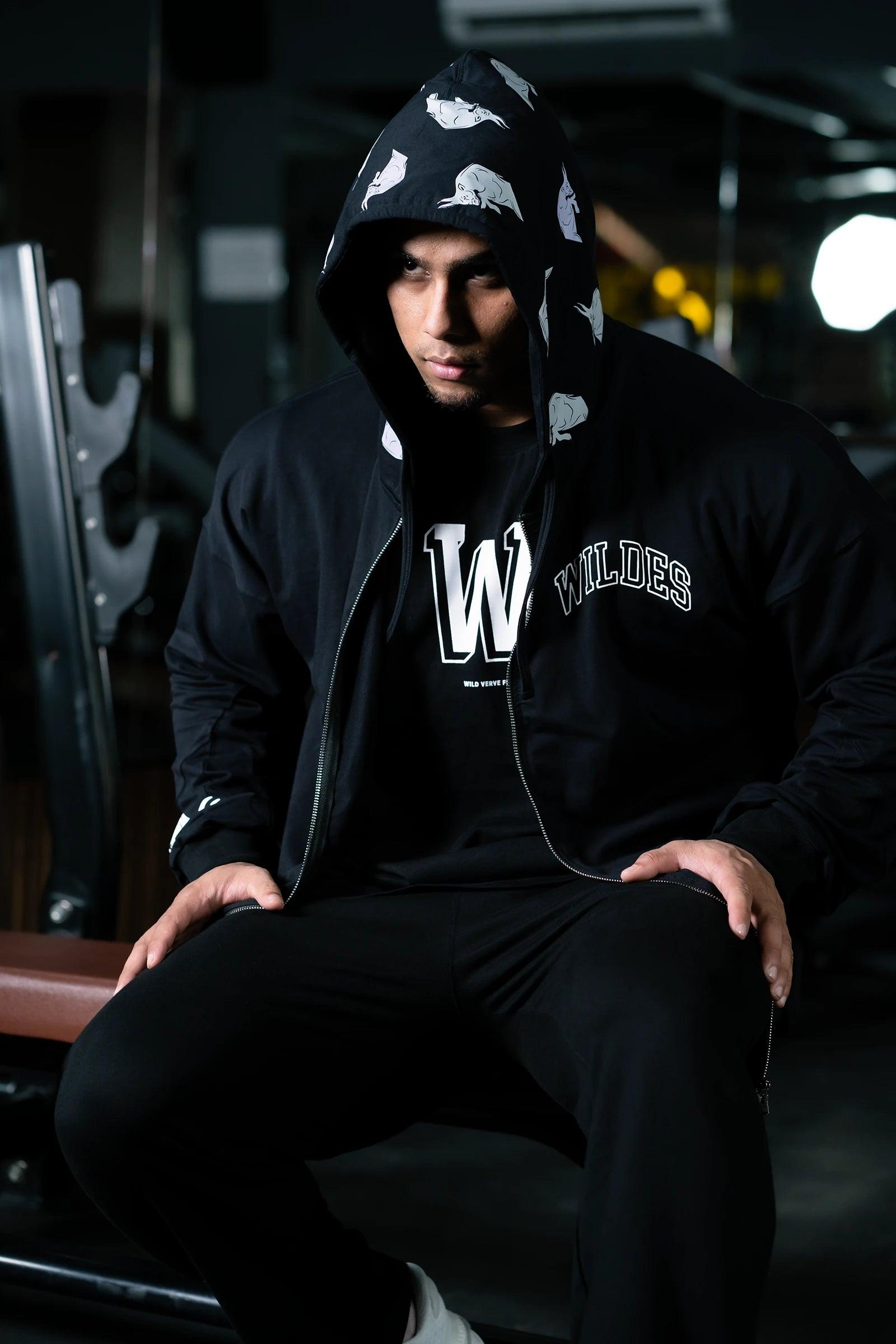 BULLFORCE ZIP HOODIE (BLACK)