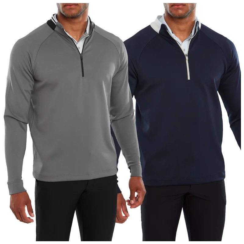 FootJoy Mens Rib Trim Chill-Out Half Zip