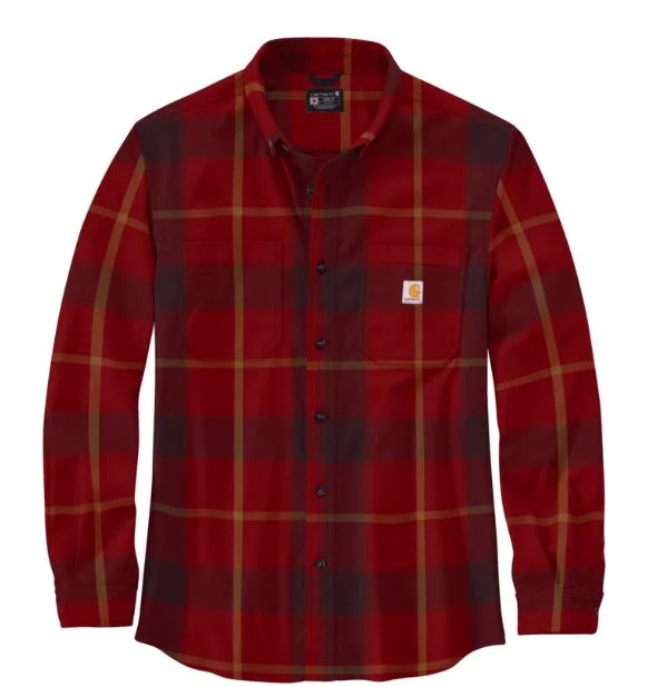 Relaxed Fit  Midweight Flannel Long-Sleeve Plaid Shirt