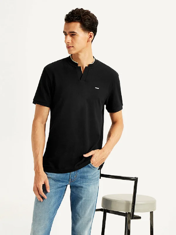 Men's Solid Slim Fit Polo T-shirt