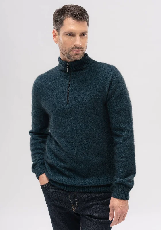 Contrast Half Zip Sweater