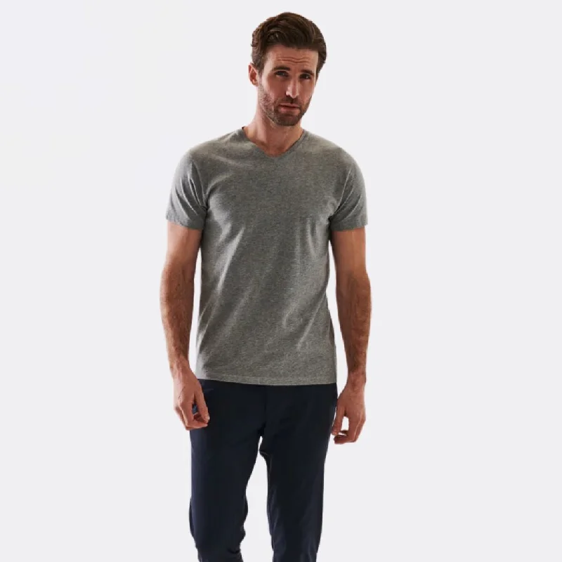 Pima Cotton Stretch V-Neck T-Shirt (Mist)