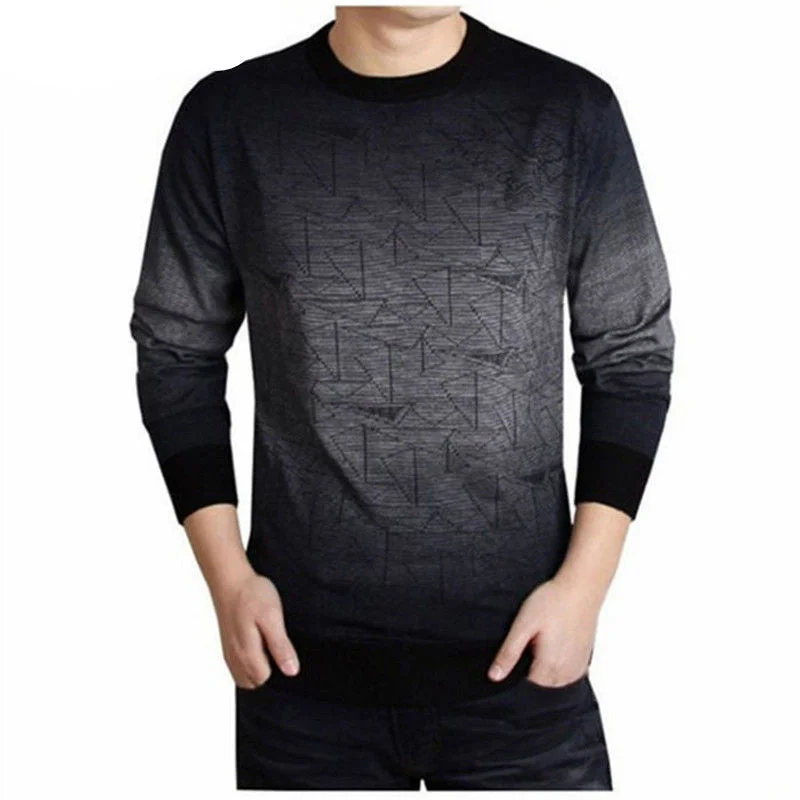 Cashmere Sweater Men Clothing Mens Sweaters Fashion Print Hang Pye Casual Shirt Wool Pullover Men Pull O-Neck Dress T