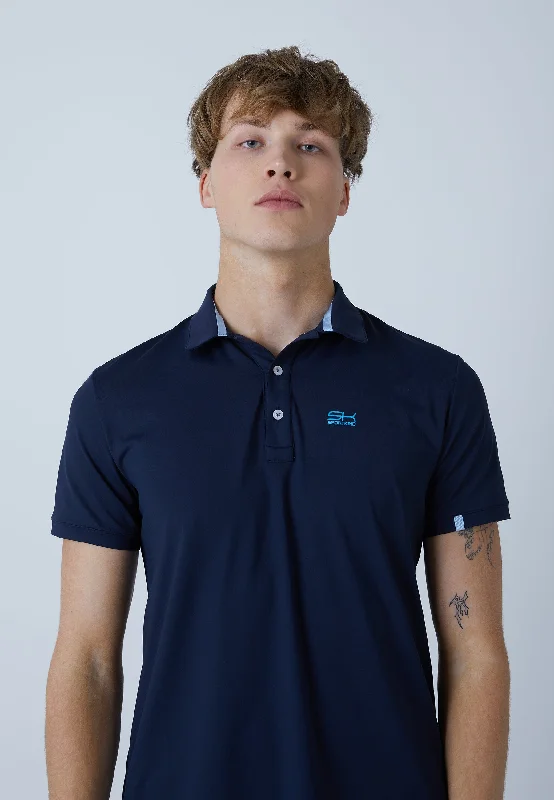 Tennis Poloshirt Herren & Jungen, navy blau