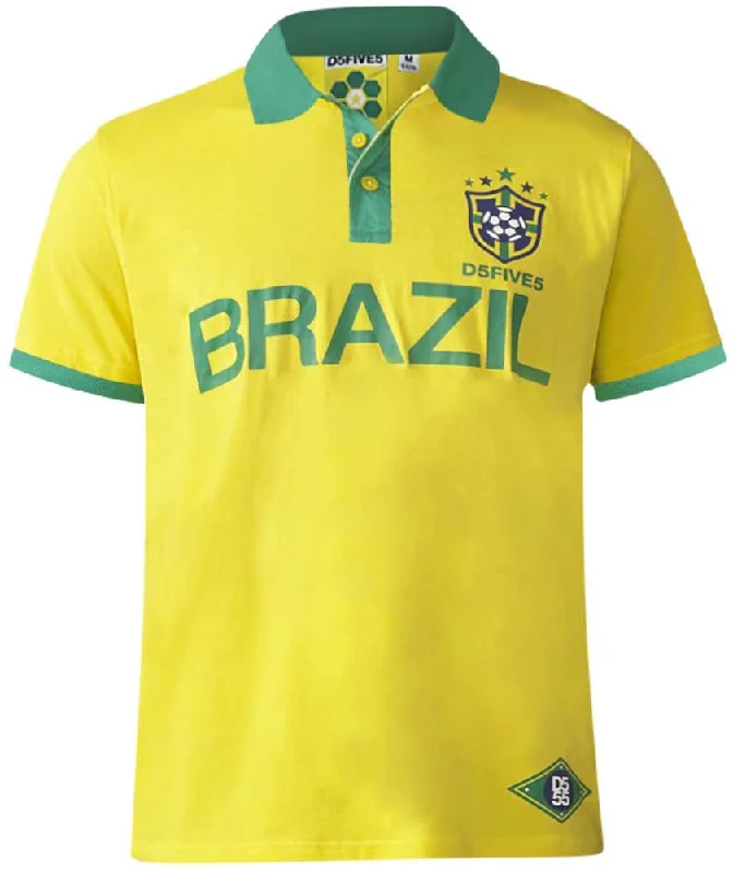 D555 Brazil Football Polo Shirt (Silva)