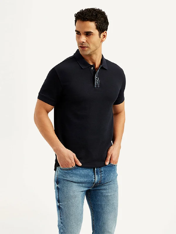 Men's Solid Slim Fit Polo T-Shirt