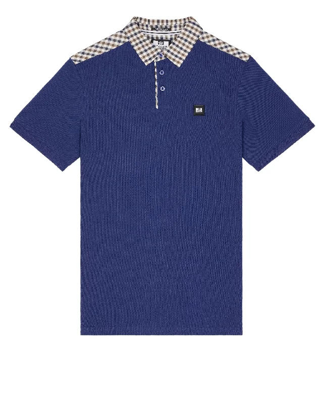 Costa Polo Shirt Bright Navy/Mid House Check