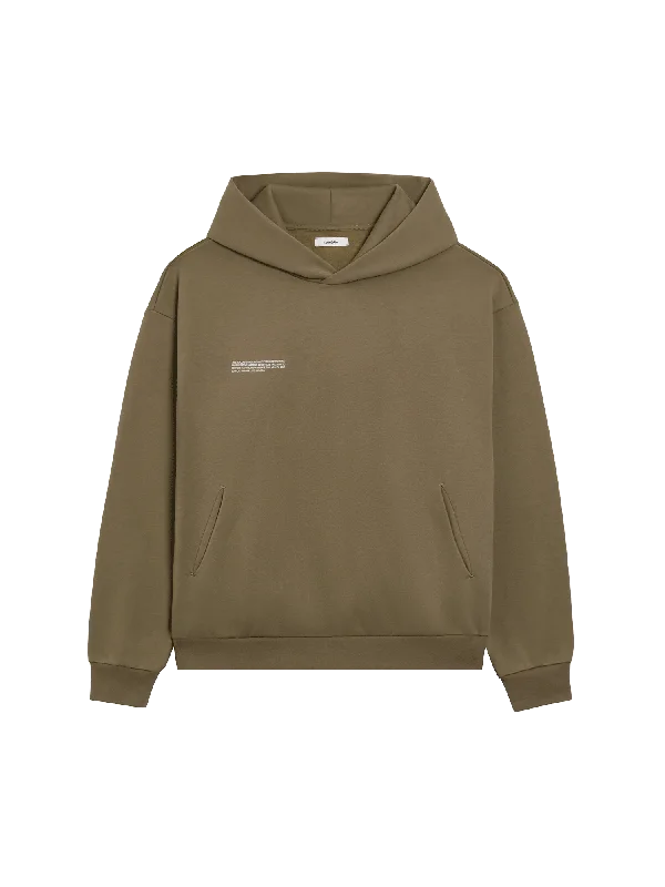 Mens In Conversion Cotton Hoodie—carbon brown