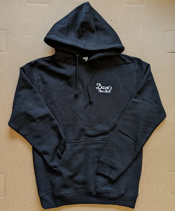 Dave's New York Vintage Logo Hooded Sweatshirt - Black