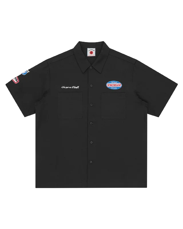 Short Sleeve Patch Work Shirt