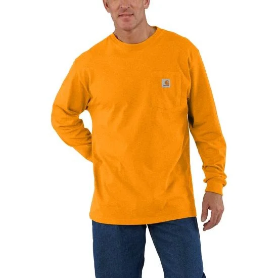 Men's Loose Fit Heavyweight Long-Sleeve Pocket T-Shirt