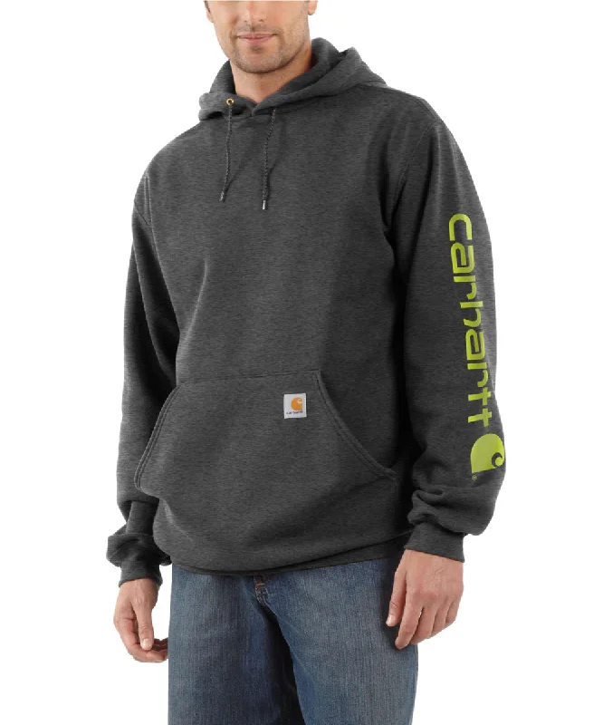 Carhartt Midweight Logo Hooded Sweatshirt - Carbon Heather