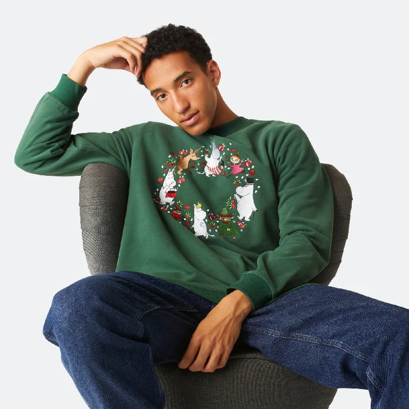 Mumins Grünes Weihnachts-Sweatshirt Herren