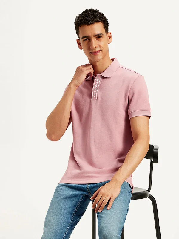 Men's Solid Slim Fit Polo T-Shirt