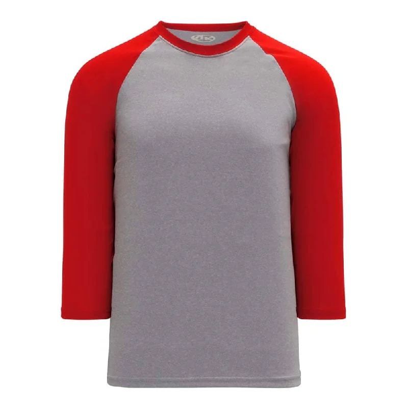 Classic 3-4 Sleeve Baseball Grey-Red Shirt