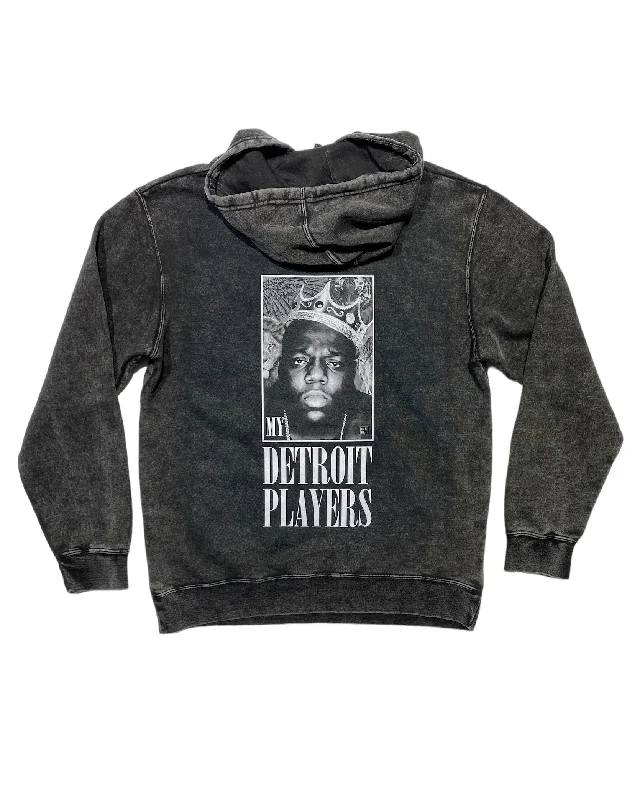 Ink Detroit - My Detroit Players Mineral Wash Hoodie - Black