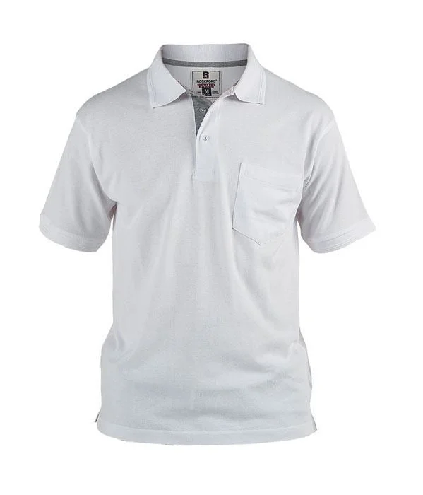 ROCKFORD FULLY COMBED PIQUE POLO SHIRT WITH POCKET, SIZE 1XL-8XL,5 OPTIONS