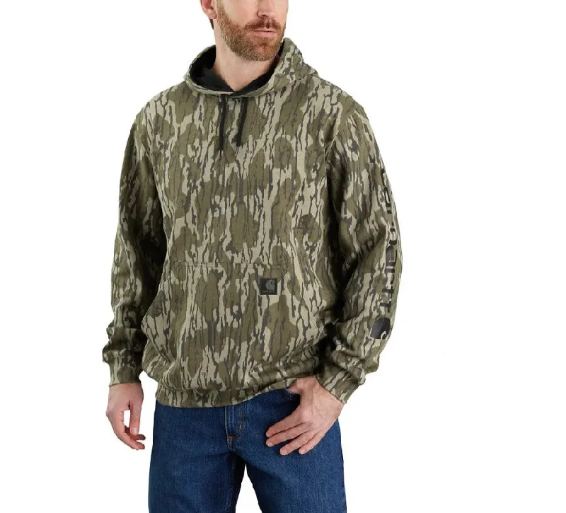 Men's Loose Fit Midweight Camo Sleeve Graphic Sweatshirt - Big