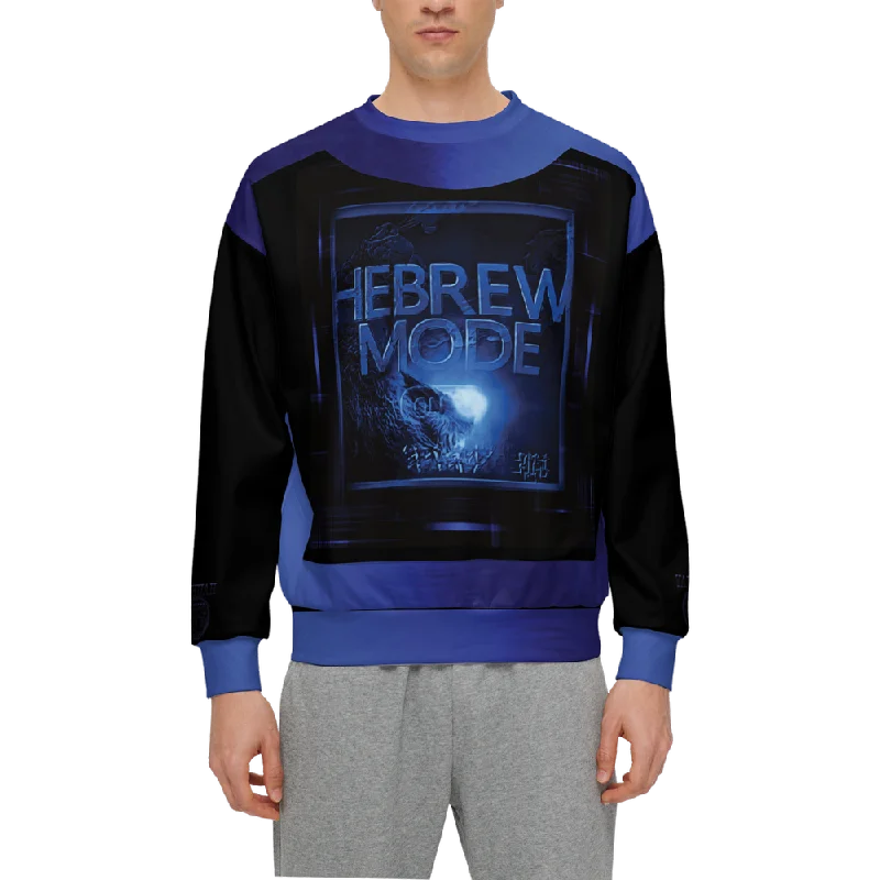 Hebrew Mode - On 01-06 Men’s Designer Relaxed Fit Front Patch Sweatshirt