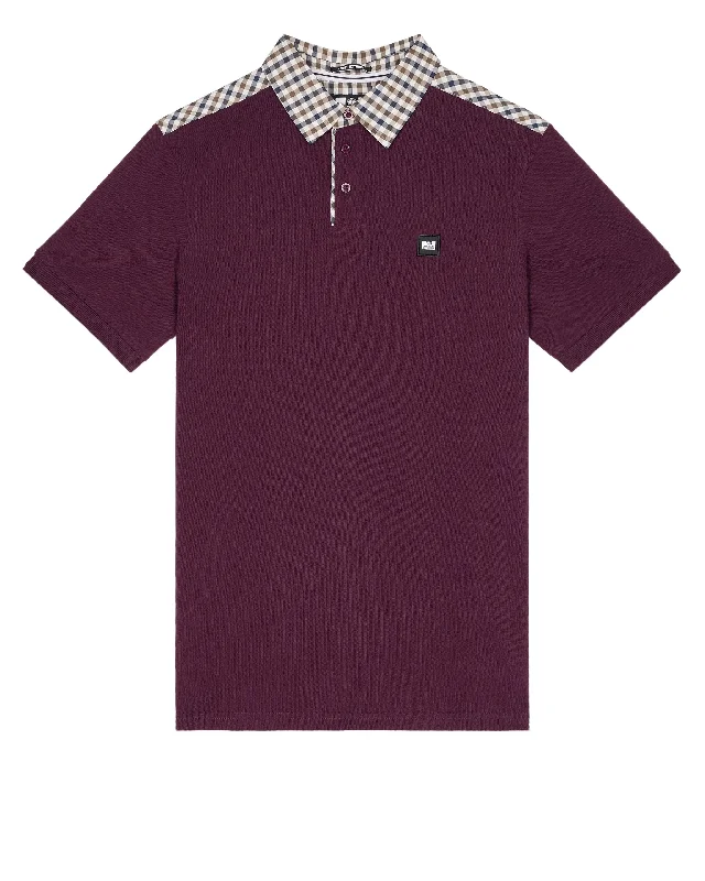 Costa Polo Shirt Acai Berry/Mid House Check