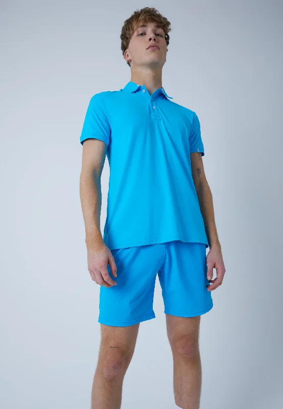 Tennis Poloshirt Herren & Jungen, türkis