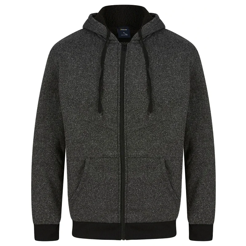 Mens Sherpa Lined Hoodie Full Zip Fleece Jacket Prescott