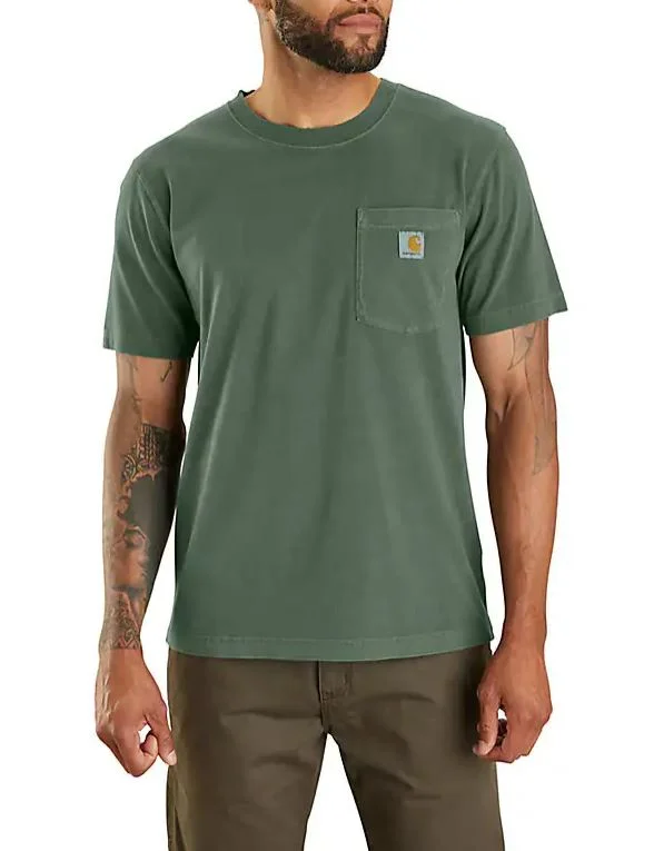 Relaxed Fit Lightweight Short-Sleeve Garment Dyed Pocket T-Shirt