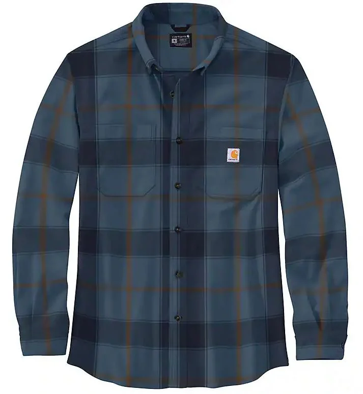 Relaxed Fit  Midweight Flannel Long-Sleeve Plaid Shirt