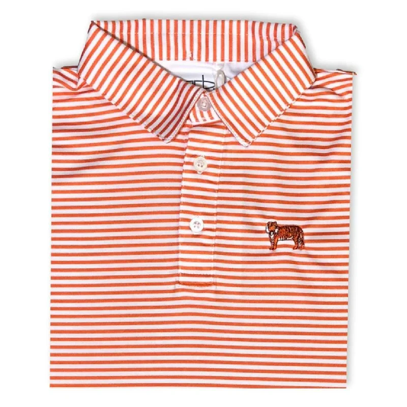 Tiger Orange Striped Polo