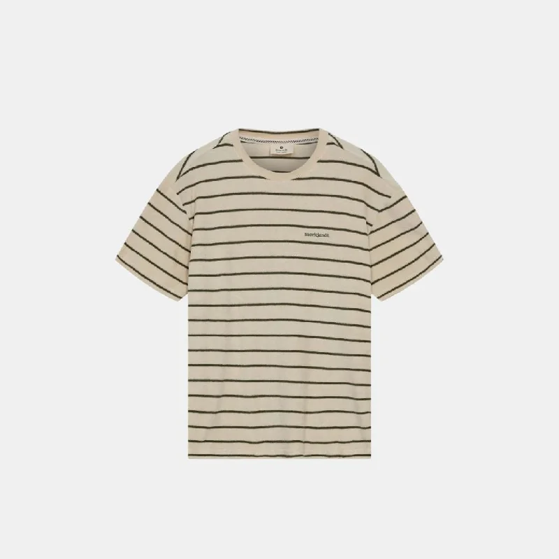 Akkikki S/S Frotte Stripe Tee (Olivine)