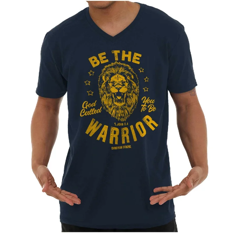 Be the Warrior Lion V-Neck T Shirt