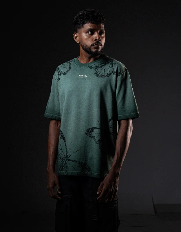 Butterfly AOP | Cold Processed Dyed | Identity Is Everything | Oversized | Green