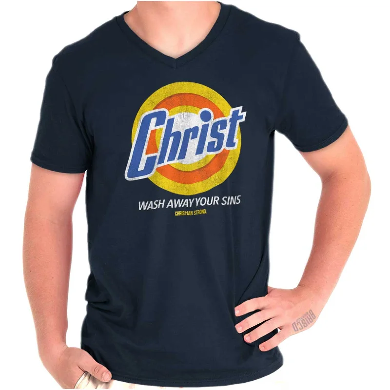 Christ Detergent V-Neck T Shirt