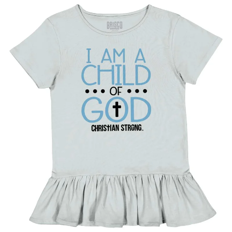 Cross Of God Toddler Ruffle Bottom T-shirt