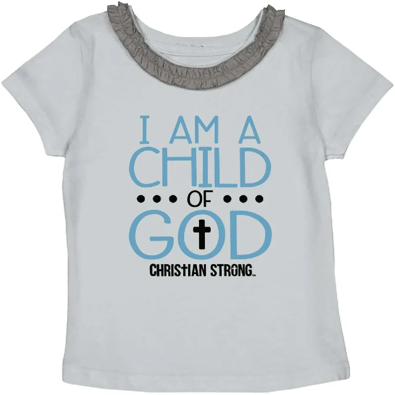 Cross Of God Toddler Ruffled Trim T-Shirt